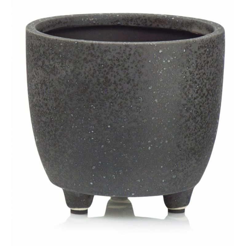 osłonka ceramiczna na nóżkach czarna 17 cm osłonka ceramiczna na nóżkach czarna 17 cm