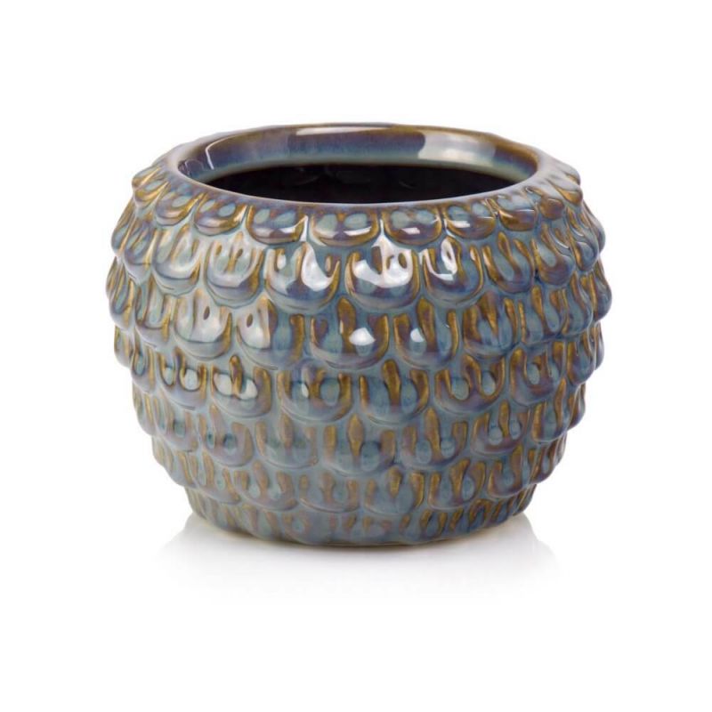 osłonka ceramiczna szyszka szara 16 cm