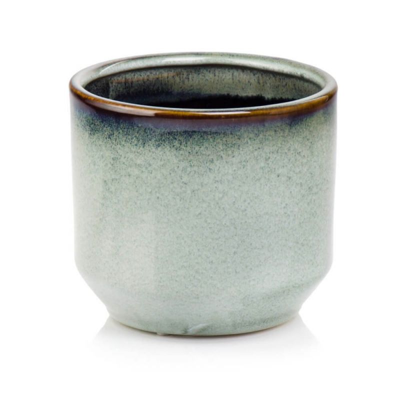 osłonka ceramiczna szkliwiona oliwkowa 14 cm