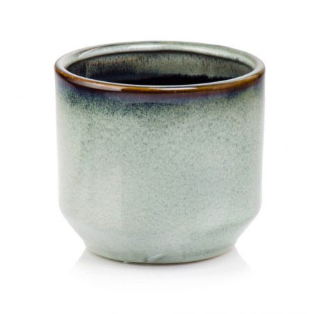 osłonka ceramiczna szkliwiona oliwkowa 14 cm
