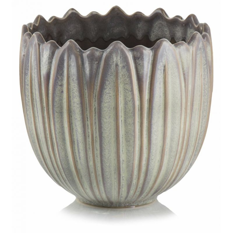 osłonka ceramiczna kwiat pudrowy róż 14 cm