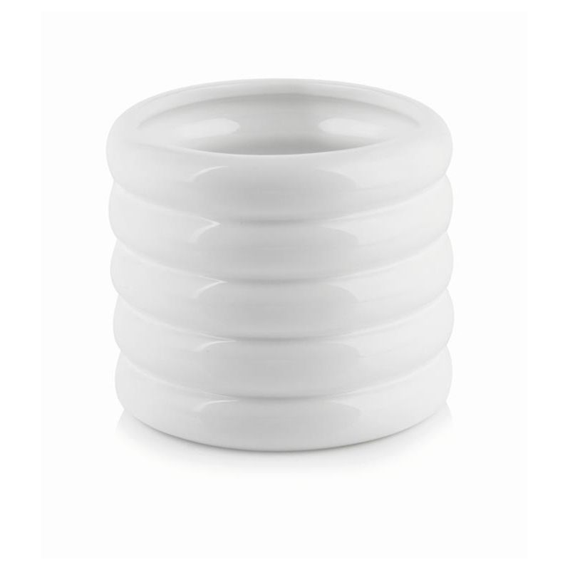 osłonka ceramiczna żebrowana biała 15 cm
