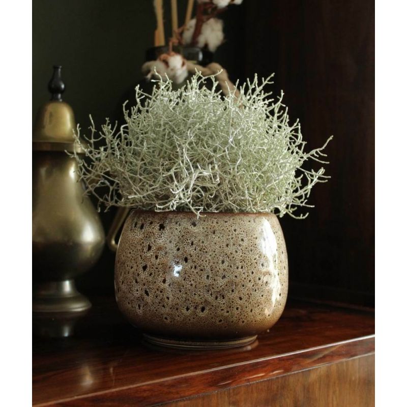 osłonka ceramiczna szkliwiona kula musztardowa 14 cm