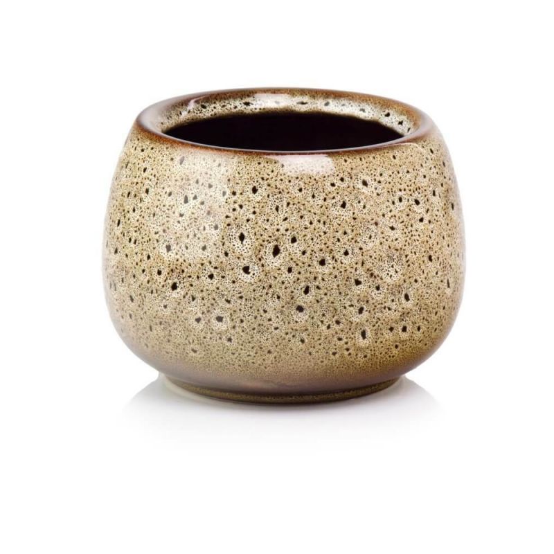 osłonka ceramiczna szkliwiona kula musztardowa 14 cm