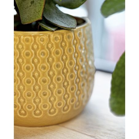 osłonka ceramiczna wzorek żółta 13 cm